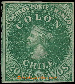 175697 - 1862 Sc.13, Kolumbus 20c zelená, výborný střih, kat. $16