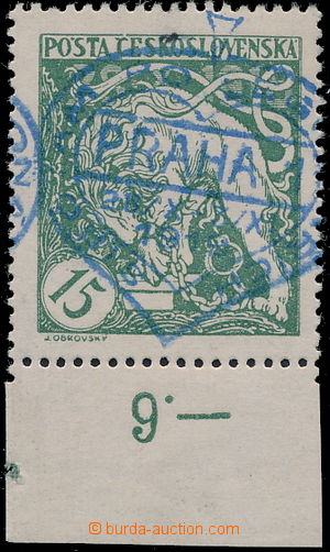 175742 -  Pof.27aA, Lion Breaking its Chains 15h light green, comb pe