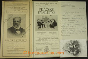 175772 - 1910-41 HUDBA  Ševčíkovo kvarteto, pohlednice hudebníků