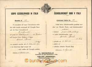 175790 - 1918-22 ITÁLIE  jmenovací dekret pro hodnost podporučíka