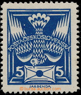 175887 -  Pof.143B, 5h blue, line perforation 13¾;, well centere