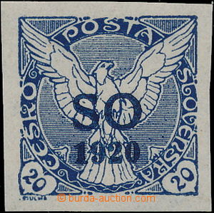 175918 -  Pof.SO31ZT, Sokol 20h tmavě modrá, zkusmý tisk přetisku