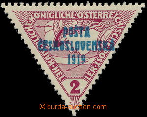175989 -  Pof.55, Trojúhelník 2h hnědočervená, III. typ přetisk