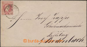 176015 - 1860 dopisní obálka vyfr. výstřižkem z celinové obálk