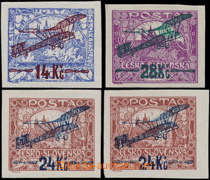176055 -  Pof.L1-L3, I. provisional air mail stmp., value 24Kč/500h 