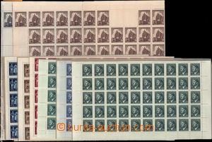 176104 - 1942-44 selection of whole counter sheets, contains 50 pcs o