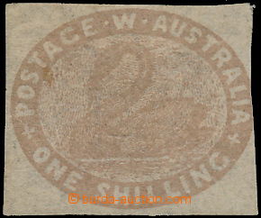 176153 - 1855 SG.4, Swan 1Sh light brown (pale brown); without gum, R
