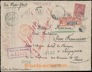 176184 - 1890 R-dopis z ledna 1893 do San Francisca frankovaný jedno