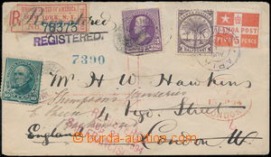 176186 - 1894 R-dopis do Londýna s SG.41,71, DR APIA SAMOA, přes Sa
