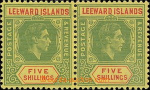 176197 - 1943 SG.112ba+112b, 2-páska Jiří VI. 5Sh zelená / žlut