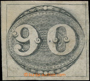 176208 - 1843 Sc.3, Bull's Eyes 90 Reis black, Intermediate Impressio