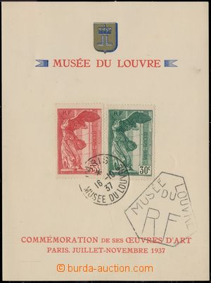 176215 - 1937 Mi.359, 360, Niké 30C, 55C na bločku MUSÉE DU LOUVRE