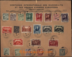 176229 - 1924 obálka s 23 výplatními i doplatními známkami, mj. 