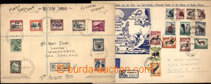176232 - 1935-1954 R+Let-dopis do USA s SG.151-163, Fauna, přítisk 