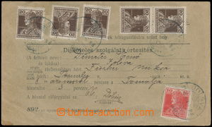 176298 - 1919 uherský formulář Zpoplatněné oznámení s tiráži