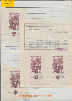 176303 - 1980 sestava 2ks formulářů Poptávacích listů s poplatk