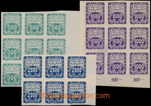 176365 - 1919 Pof.DL12-DL14, values 500h and 1000h in/at 9-blocích w