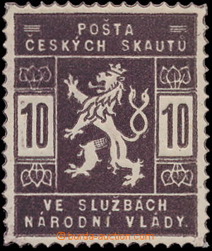 176416 - 1918 ZT hodnoty 10h v hnědofialové barvě; luxusní, zk. V