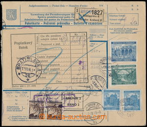 176487 - 1941 větší díl mezinárodní poštovní průvodky, COF47