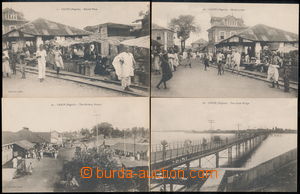 176506 - 1900 NIGÉRIE - Lagos, 4 fotopohlednice s námětem nádraž
