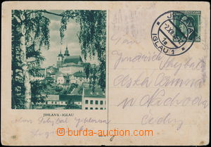 176508 - 1938 CDV72/222, Jihlava - Iglau, rarest pictorial PC, Us wit