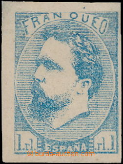 176559 - 1873 Karlistická pošta MI.1II, Don Carlos 1 Real modrá, n