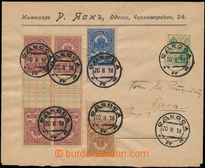 176565 - 1918 místní dopis z Oděsy frankovaný Spořitelními zná