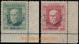 176596 - 1925 Pof.183-184, Všesokolský slet 50h zelená a 100h čer