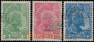 176598 - 1912 Mi.1-3y, Kníže Johann II., kompletní řada, všechny