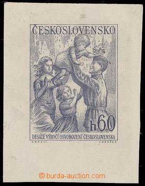 176616 - 1955 ZT  Pof.823, 10. výročí osvobození ČSR 60h, zkusm