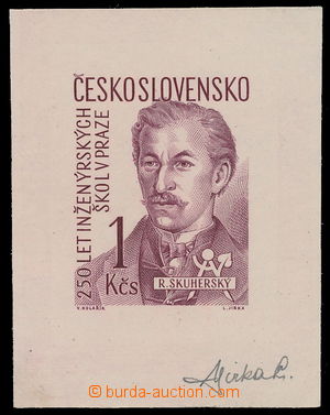 176622 - 1957 ZT  Pof.946, Skuherský 1Kčs, zkusmý tisk - otisk pů