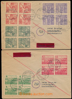 176840 - 1945-1946 SOWJETISCHE ZONE - Provinz Sachsen, 2x Ex-dopis vy
