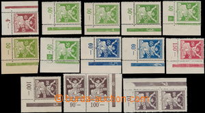176848 -  Pof.154-159, 40h brown - 150h red, comp. 13 pcs of lower co
