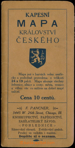 176850 - 1910 ČESKÉ ZEMĚ  Cestovní mapa království Českého - 