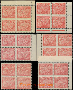 176851 -  Pof.173A + 173B, 100h red, complete set all 3 types in both