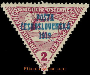 176855 -  Pof.55, Triangle 2h brown-red, overprint type II.; mint nev