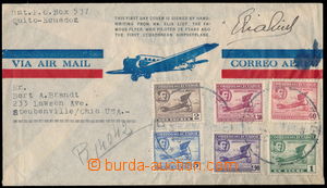176859 - 1948 R+Let-dopis do USA, vyfr. zn. Mi.671-676, série 25 let