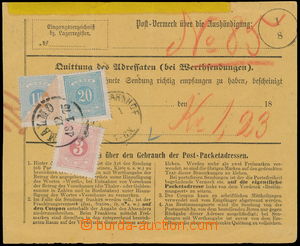 176864 - 1875 dispatch-note from Berlin to Malmo, uprated with Mi.P2A
