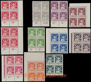 176934 -  Pof.151A-161A, complete set in blocks of four, 7x corner, 3