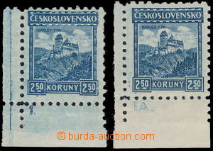 176969 - 1926 Pof.222, Hrady a krajiny 2,50Kč modrá bez průsvitky,