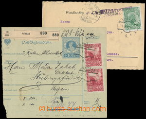 177117 - 1912-15 CDS SCHAAN on larger párt of Austrian dispatch-note