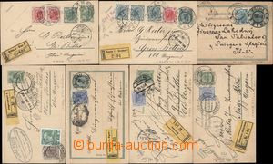 177134 - 1900-08 6 various PC 5h Franz Joseph, from that 5x sent as R