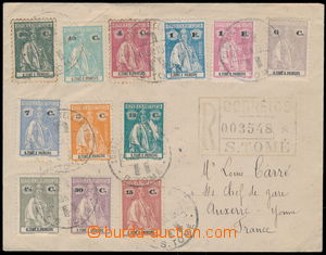 177182 - 1932 R-dopis do Francie s pestrou frankaturou známek Ceres,