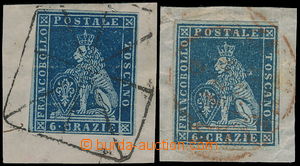177215 - 1851 Sass.7a, 7c, Lev 6 Crazie indigo a tmavě modrá na mod