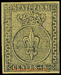 177226 - 1852 Sass.1, Znak, 5C žlutá / černá; bezvadná jednička