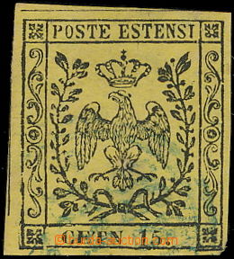177245 - 1852 Sass.3d, Znak 15C, chybotisk CETN namísto CENT, modré