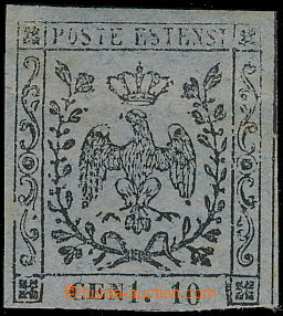 177248 - 1852 Sass.4b, Znak 10C šedá, chybotisk CEN1 namísto CENT;
