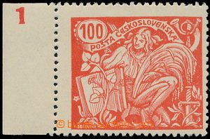 177254 -  Pof.173B, 100h red, type III., comb perforation 13¾; :