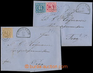 177287 - 1863 2 folded letters addressed to Prague, 1x with 9 Kreuzer