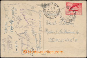 177307 - 1952 HOKEJ / ZIMNÍ OLYMPIJSKÉ HRY  pohlednice zaslaná z Z